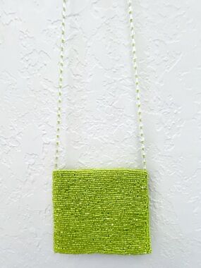 Moyna | Beaded Lime Green Crossbody Bag